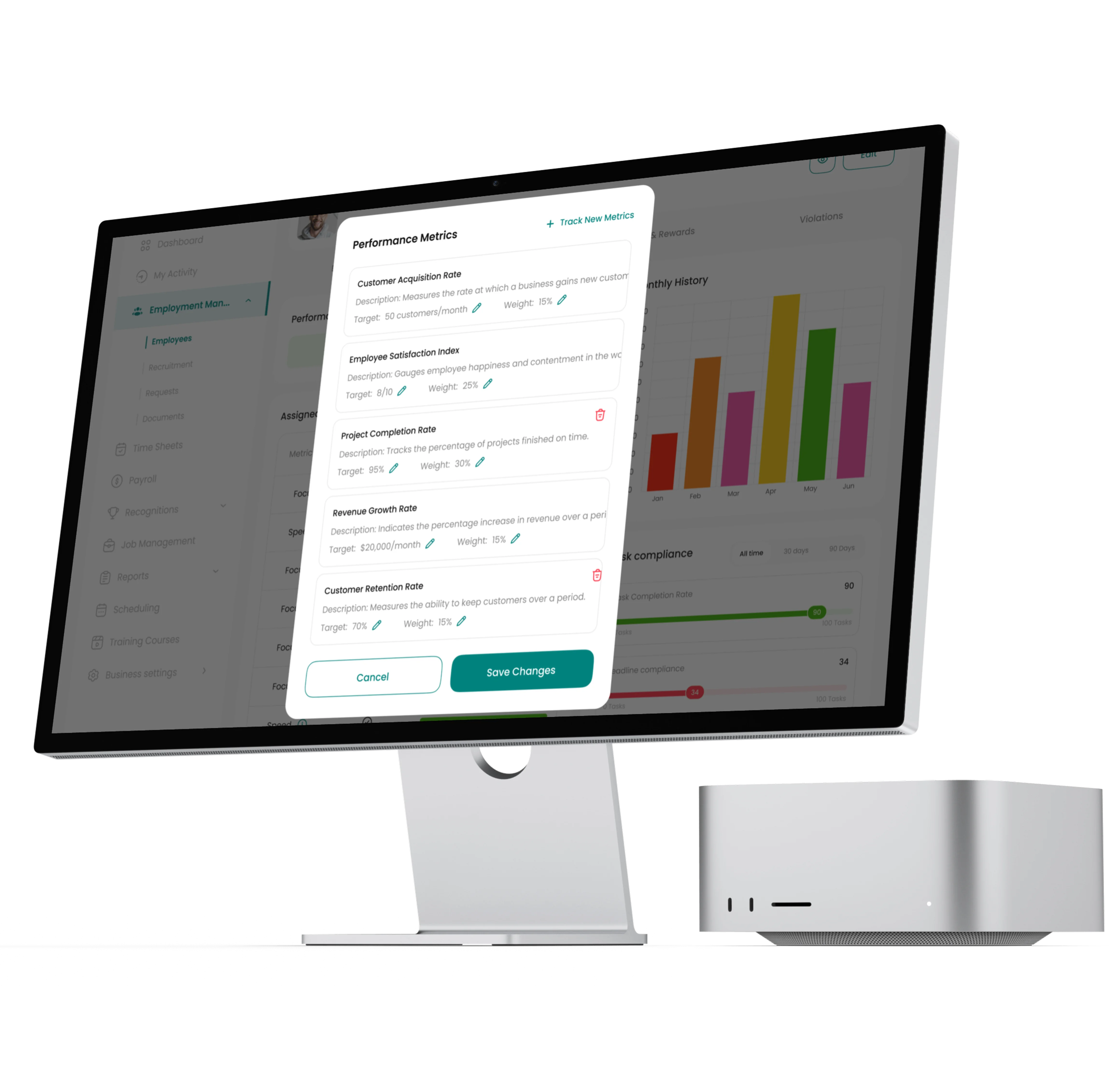 Make performance personal—with targets that fit the role.